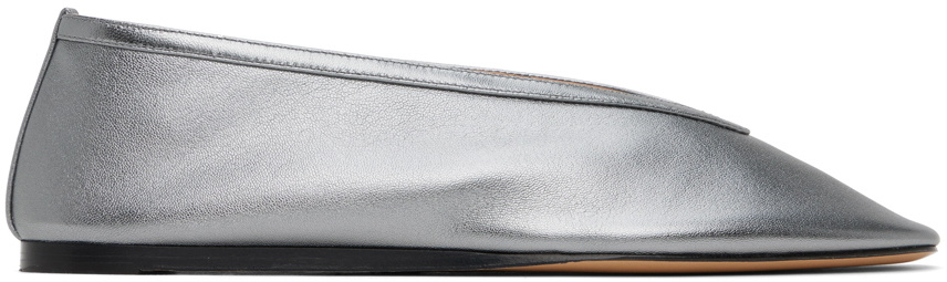 Le Monde Beryl Silver Luna Ballerina Flats