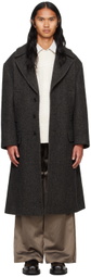 System Gray Wide Laper Coat