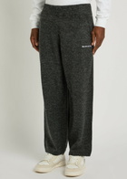 Mki Miyuki Zoku Logo-embroidered Brushed-knit Sweatpants Charcoal
