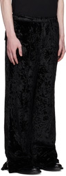 Toga Virilis Black Crush Velvet Trousers