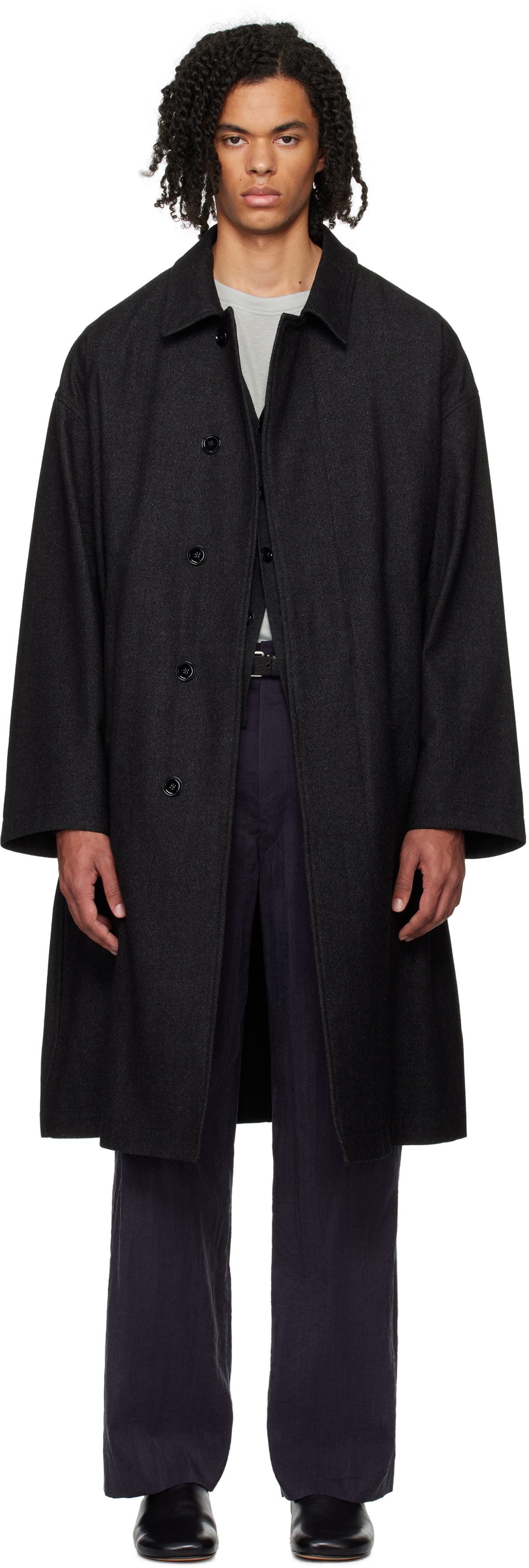 Lemaire Black Kimono Coat Lemaire