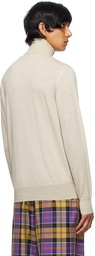 Vivienne Westwood Beige Wool Round Neck Turtleneck