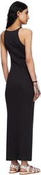 rag & bone Black 'The Essential Rib String Tank' Midi Dress