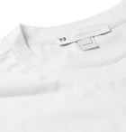 Y-3 - Logo-Print Cotton-Blend Jersey T-Shirt - Neutrals