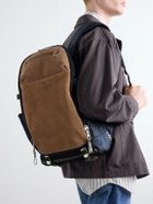 Master-Piece - Grave Suede-Trimmed Canvas Backpack