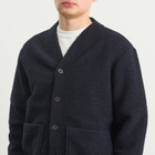 Universal Works Men's Presented by END. Wool Fleece Adv Cardigan in Navy