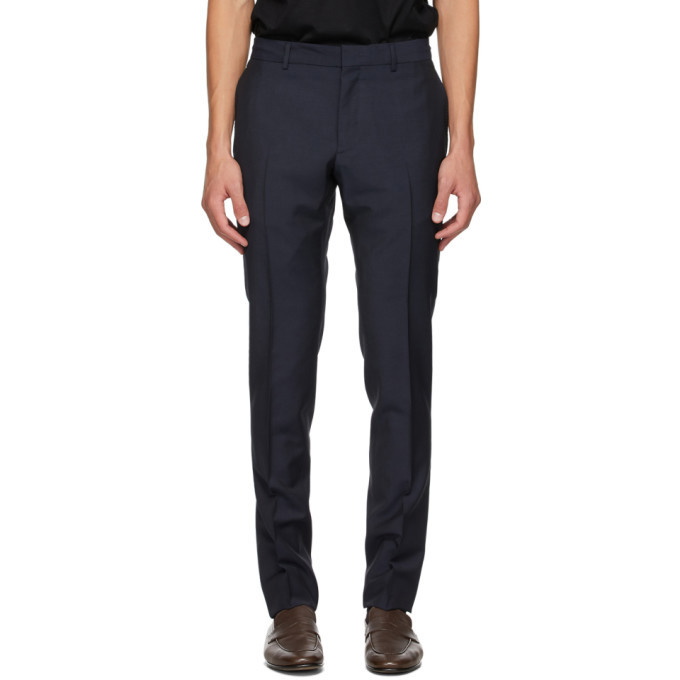 Photo: Dunhill Navy Tropical Wool Travel Trousers