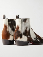 Christian Louboutin - Cheliviss Cow-Print Calf Hair Ankle Boots - Brown