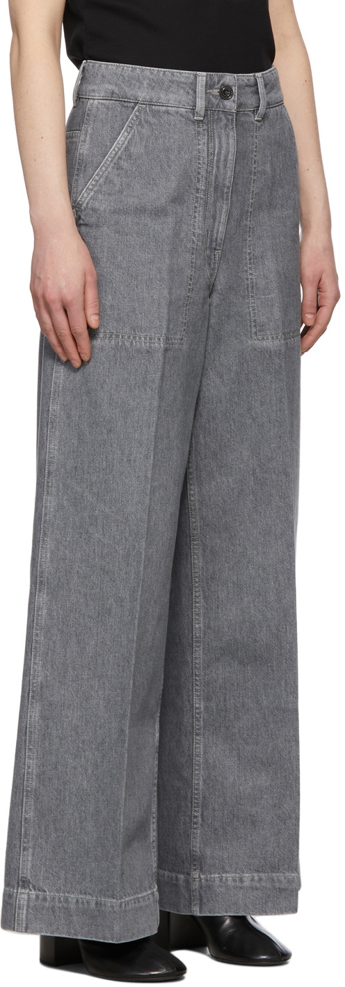 Lemaire Grey Wide-Leg Loose Jeans Lemaire