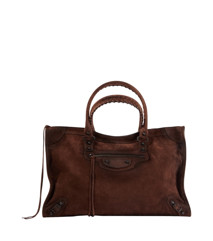 Photo: Balenciaga Le City Large suede tote bag