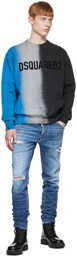 Dsquared2 Black & Blue Cotton Sweatshirt