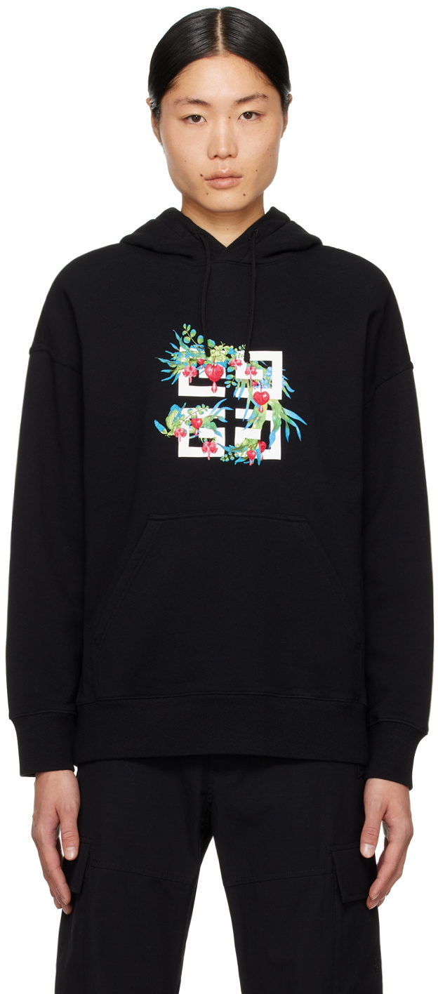 Givenchy Black Embroidered Hoodie Givenchy