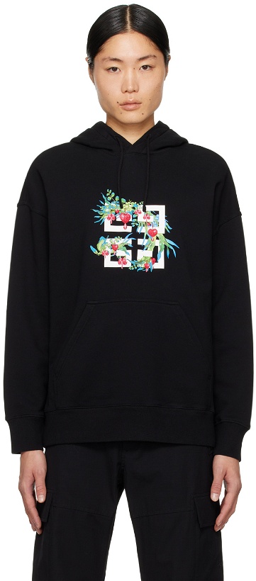 Photo: Givenchy Black Embroidered Hoodie