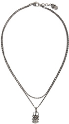 Alexander McQueen Silver Beetle Necklace