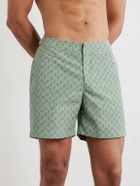 Orlebar Brown - Bulldog Portico Straight-Leg Mid-Length Printed Swim Shorts - Green