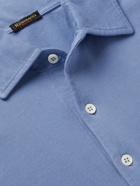 RUBINACCI - Cotton-Jersey Polo Shirt - Blue
