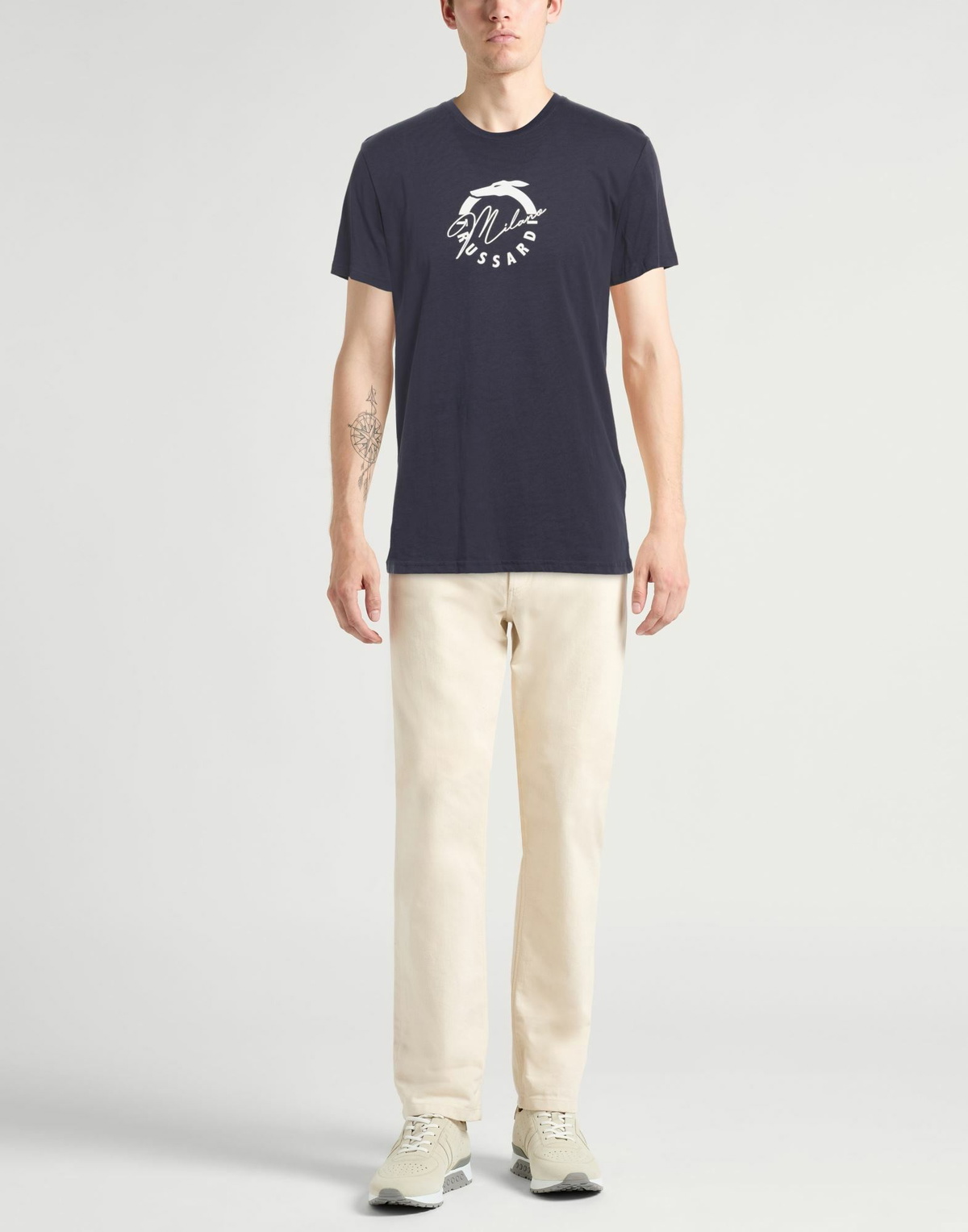 Trussardi Mens T-shirt Midnight in Blue