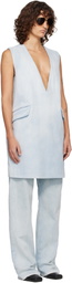 MM6 Maison Margiela Blue Flap Pocket Denim Minidress