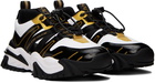 Versace Jeans Couture White & Black Trail Trek Sneakers