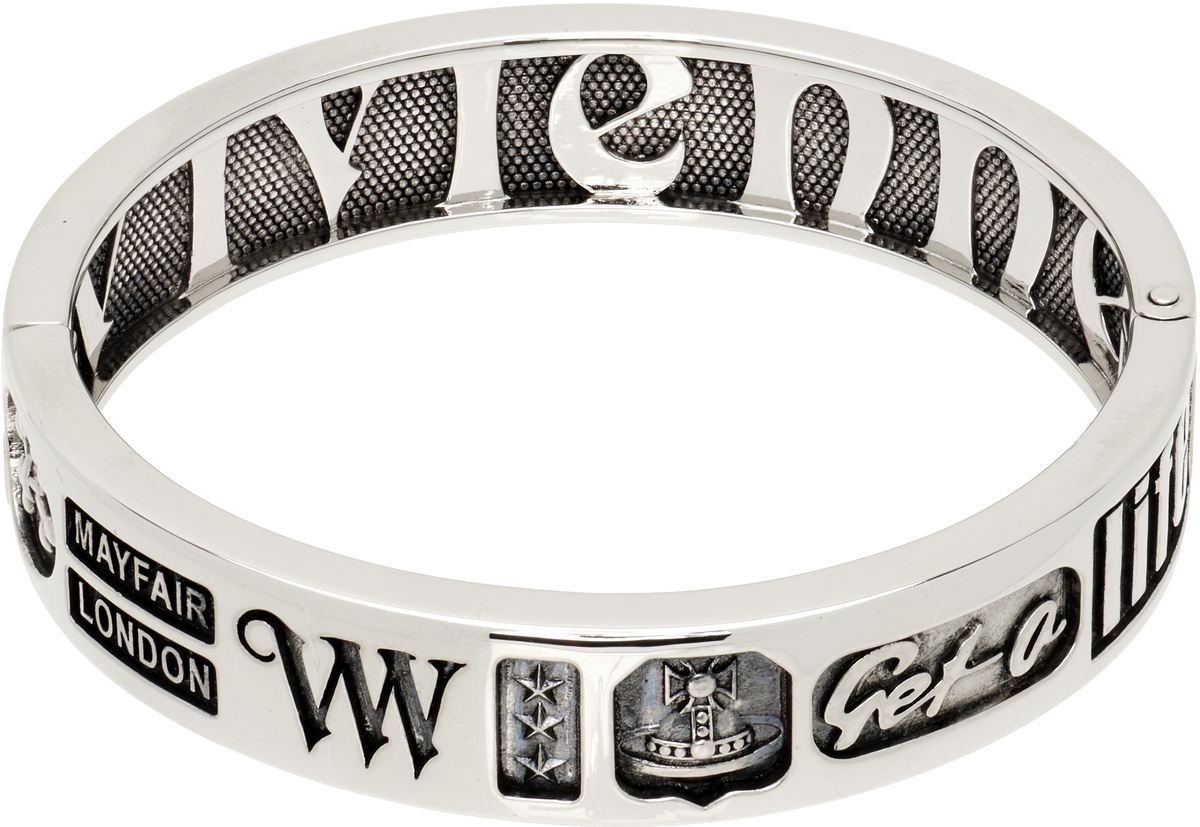 Vivienne Westwood MAN ヴィヴィアンウエストウッドマン SVブレスレット  925 239888/BA0V7   ブラック/ゴールドカラー ユニセックス / 240001155199 Vivienne Westwood - Vivienne Westwood MAN ヴィヴィアンウエスト