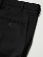 Mr P. - Slim-Fit Wool-Twill Trousers - Black