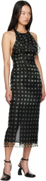 16Arlington Black Zita Midi Dress