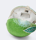 Judith Leiber Couture Citron Lime embellished clutch