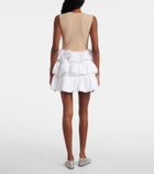 Noir Kei Ninomiya Tiered cotton miniskirt