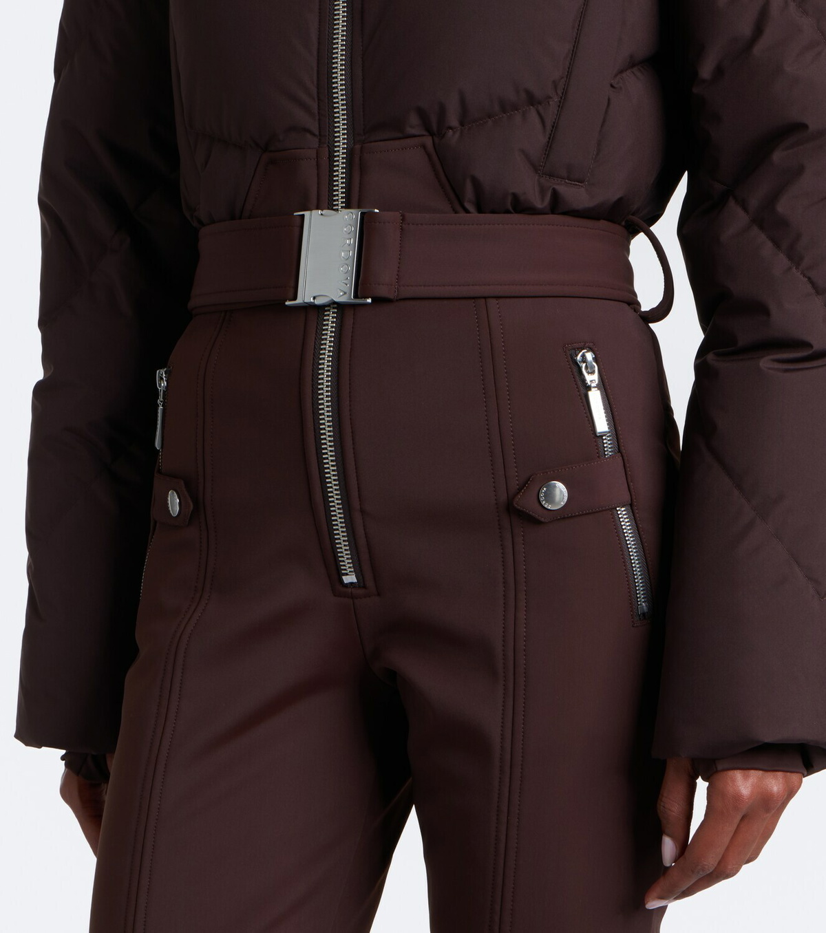 Cordova Ajax belted quilted ski suit
