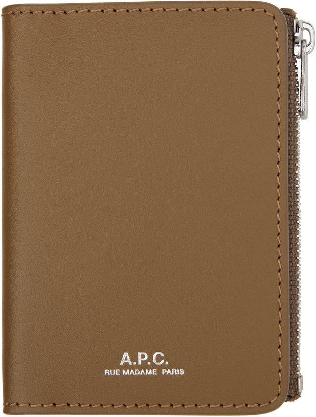 Photo: A.P.C. Brown Stefan Zip Card Holder