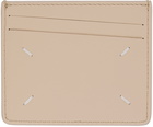 Maison Margiela Beige Leather Card Holder