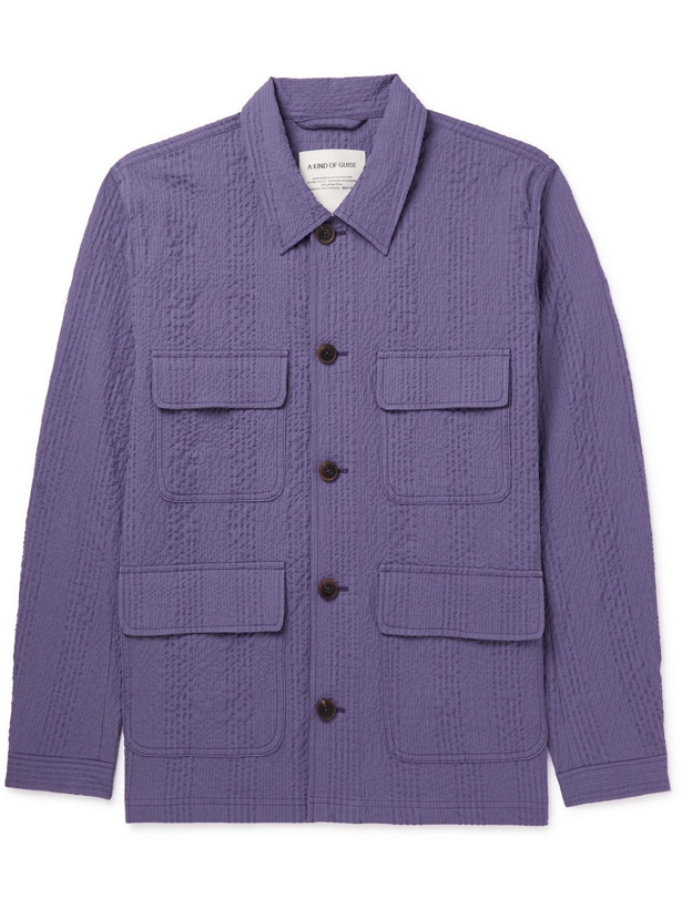 Photo: A Kind Of Guise - Levante Stretch-Cotton Seersucker Jacket - Purple