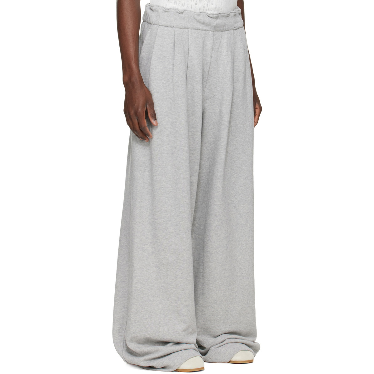 Dries Van Noten Gray Pleated Sweatpants