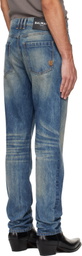Balmain Blue Straight-Cut Jeans