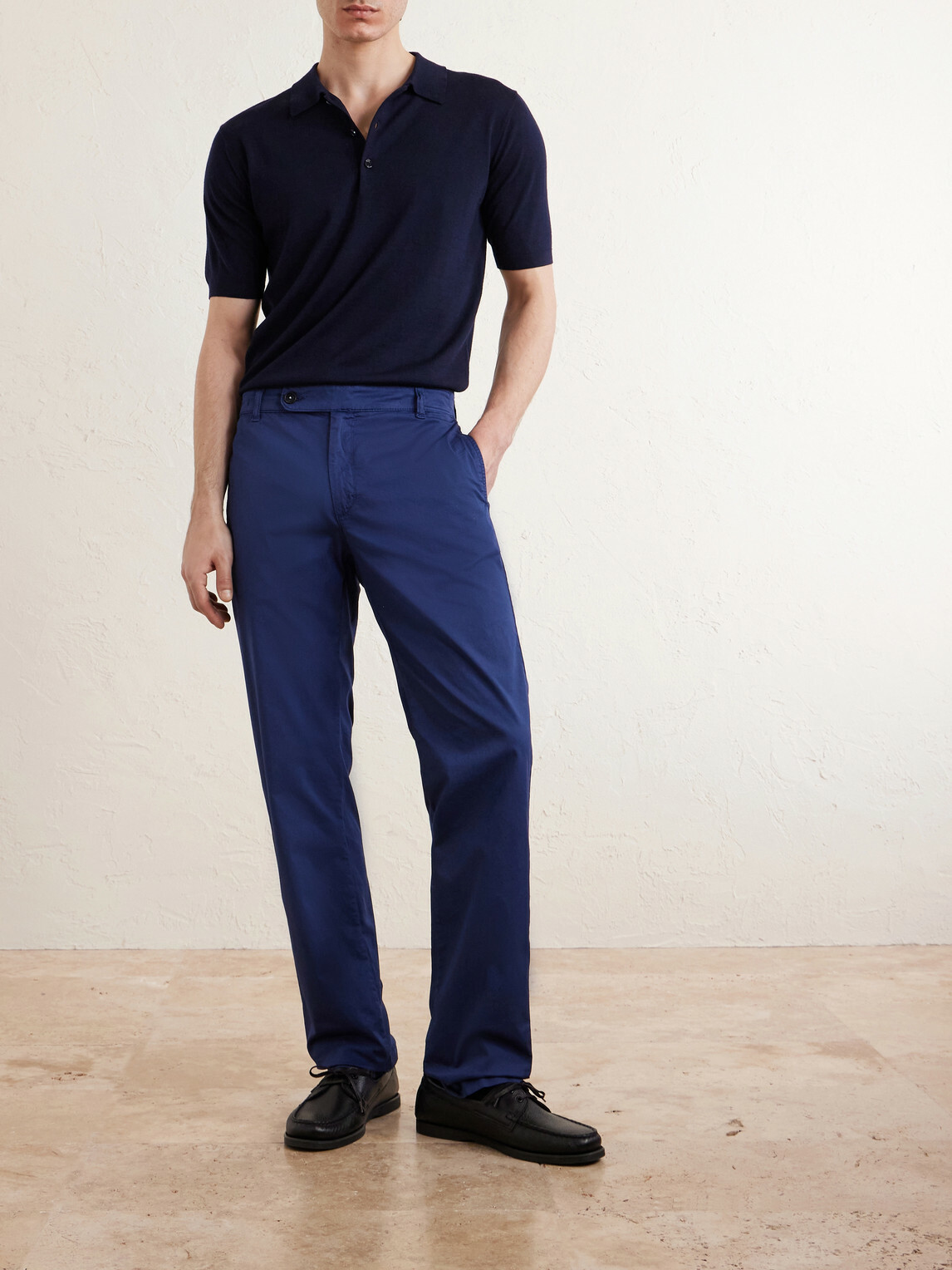Massimo Alba - Straight-Leg Cotton-Blend Trousers - Blue
