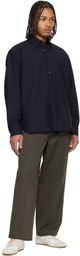 LE17SEPTEMBRE Navy Classic Wool-Blend Shirt