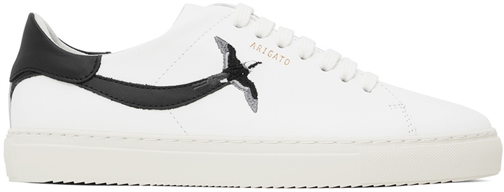 Photo: Axel Arigato White & Black Clean 90 Stripe B Bird Sneakers