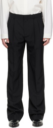 BALMAIN Black Wool Trousers