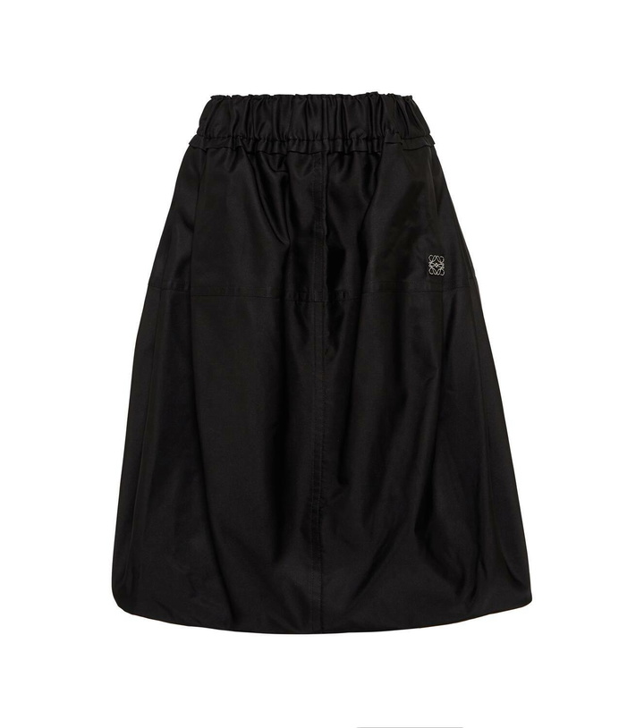 Photo: Loewe Anagram silk-blend midi skirt