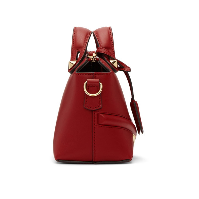 Fendi By The Way Backpack Studded Leather Mini Red