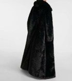 Balenciaga Off-shoulder faux fur coat