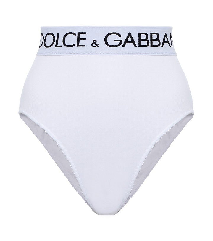 Photo: Dolce&Gabbana High-rise cotton-blend briefs