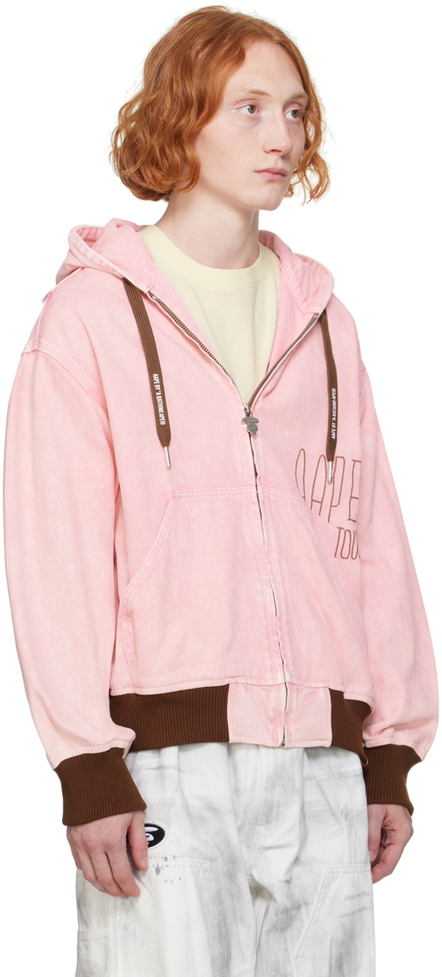 AAPE】デニムジャケット(ピンク) 人気 名作 雰囲気抜群 A