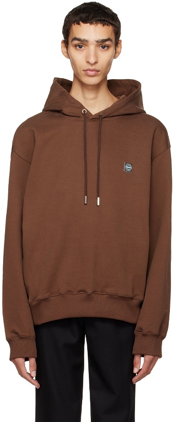 Photo: Solid Homme Brown Embroidered Hoodie