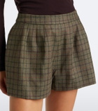 Blazé Milano Tinker checked wool and cashmere shorts