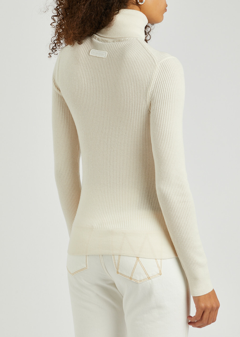 Canada Goose Georgian Roll-neck Wool Jumper White