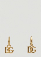 Logo Plaque Earrings in Gold