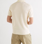 TOM FORD - Textured Cotton-Blend Polo Shirt - Neutrals