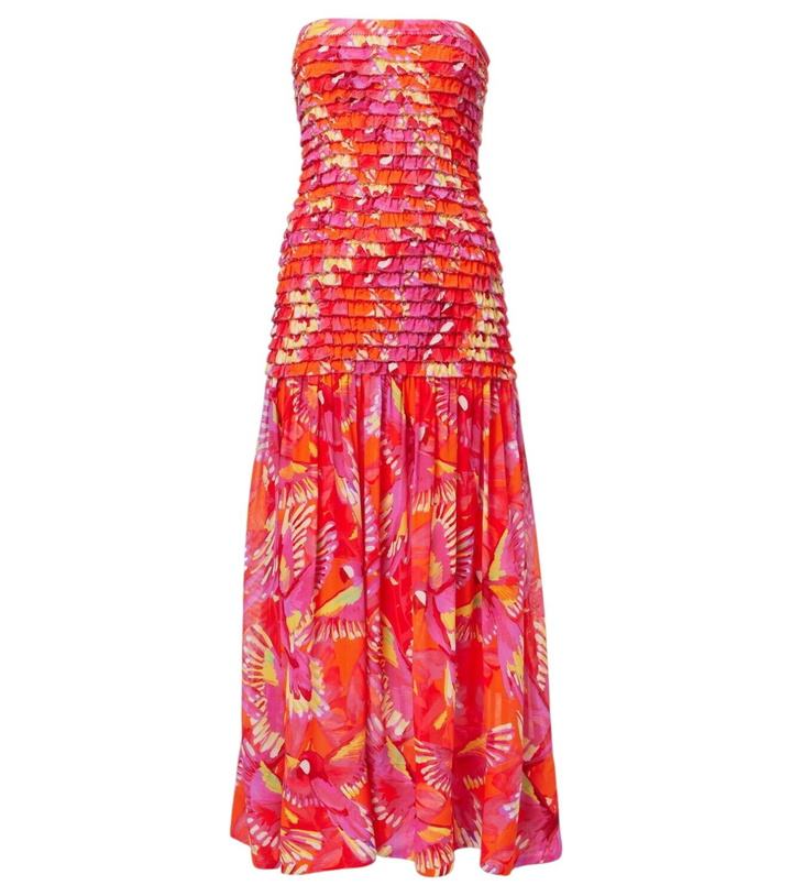 Photo: Farm Rio Flying Birds ruched maxi dress