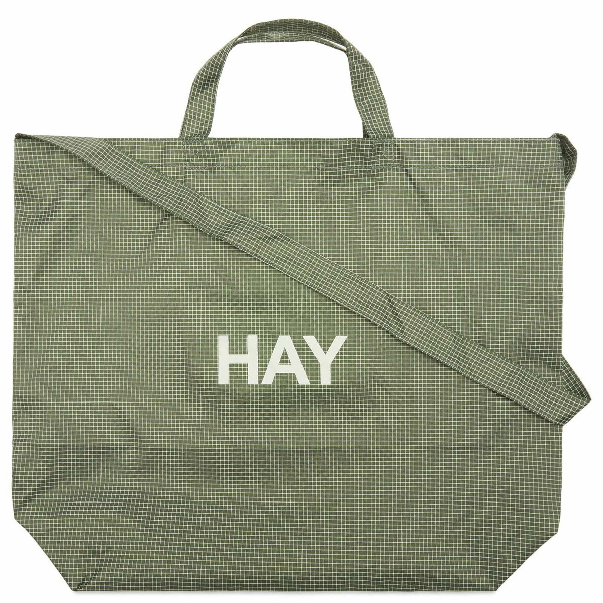 HAY Grid Crossover Bag - Medium in Dark Green 